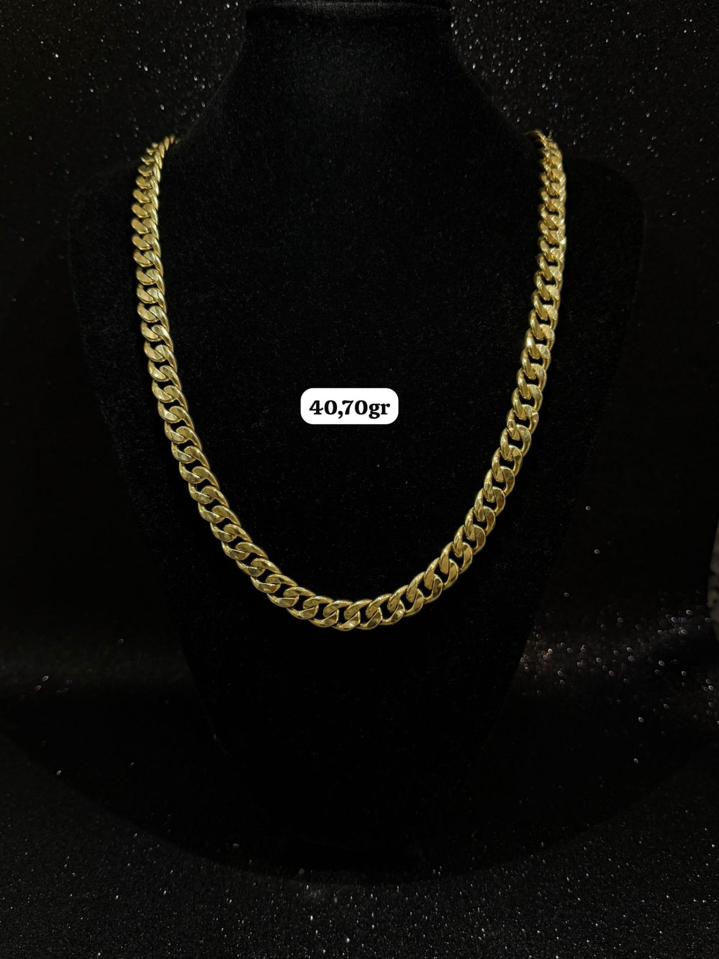 Cadena cubana de oro 18k 40,70gr — Ángel Joyeros Madrid